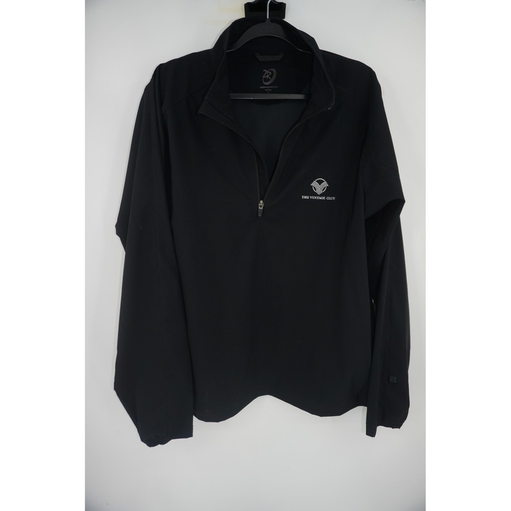 Zero Restriction Jacket Black 1/4 Zip Golf Windbreaker Vintage Club Men's Large